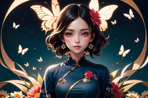 (masterpiece:1.1),(highest quality:1.1),(HDR:1),ambient light,ultra-high quality,( ultra detailed original illustration),(1girl, upper body),((aodai fashion)),((flowers with human eyes, flower eyes)),double exposure,fusion of fluid abstract art,glitch,(original illustration composition),(fusion of limited color, maximalism artstyle, geometric artstyle, butterflies, junk art),more detail XL,Perfect skin,Replay1988,xxmix_girl,Young beauty spirit ,Enhance,Timeless beauty,Charm of beauty
