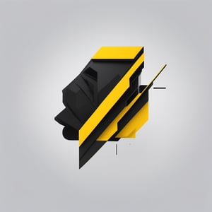 A logo for a youth community, bold, themed colors (black, yellow, white)., minimalistic, LogoRedAF,