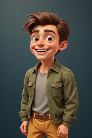 Masterpiece, high quality, 3D animation movie, a young man who is an AI trainer, looks cool and professional, happy face, confident poses in front of camera.