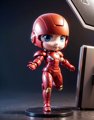 ((1 person)), Iron Man, small superhero, full body, chibi, 3D figure of Iron Man, Iron Man helmet, Iron Man's technological armor, Great detail in the armor, Light details in the futuristic armor, face detailed, beautiful eyes, official Iron Man uniform, Pose in action, dynamic pose, futuristic architecture, natural light at sunset, quality ((realistic)): 1.2), dynamic distance shooting, cinematic lighting, perfect composition, super detail, official art, masterpiece, (best) quality: 1.3), reflection, CG Unity 8K high resolution wallpaper, detailed background, masterpiece, (photorealistic): 1.2), random angle, side angle, chibi, full body, mikdef, imperial officer uniform, micro key chest