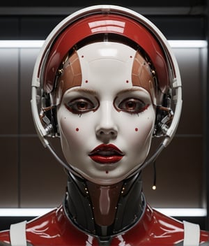 robot_domestic_vintage_maid_female_high-tech, futuristic:1.5, sci-fi:1.6, (garnet, brown, red and white color:1.9), (full body:1.9), sophisticated, ufo, ai, tech, unreal, luxurious, Advanced technology of a Type V, epic high-living_room back ground PNG image format, sharp lines and borders, solid blocks of colors, over 300ppp dots per inch, 32k ultra high definition, 530MP, Fujifilm XT3, cinematographic, (photorealistic:1.6), 4D, High definition RAW color professional photos, photo, masterpiece, realistic, ProRAW, realism, photorealism, high contrast, digital art trending on Artstation ultra high definition detailed realistic, detailed, skin texture, hyper detailed, realistic skin texture, facial features, armature, best quality, ultra high res, high resolution, detailed, raw photo, sharp re, lens rich colors hyper realistic lifelike texture dramatic lighting unrealengine trending, ultra sharp, pictorial technique, (sharpness, definition and photographic precision), (contrast, depth and harmonious light details), (features, proportions, colors and textures at their highest degree of realism), (blur background, clean and uncluttered visual aesthetics, sense of depth and dimension, professional and polished look of the image), work of beauty and complexity. perfectly symmetrical face. (aesthetic + beautiful + harmonic:1.5),  (ultra detailed background, ultra detailed scenery:1.5), JuggerCineXL2:0.9, detail_master_XL:0.9, detailmaster2.0:0.9, perfecteyes-000007:1.3,DonMWr41thXL, more detail ,Movie Still