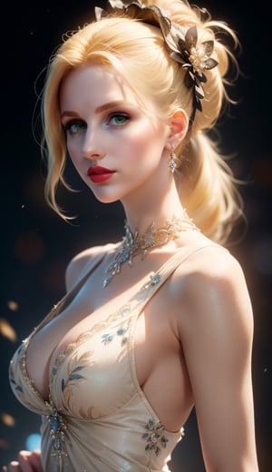 (8k, RAW photo, photorealistic:1.25), ( lipgloss, eyelashes, gloss-face, glossy skin, best quality, ultra highres, depth of field, chromatic aberration, caustics, Broad lighting, natural shading, perfecteyes, Thin body, half body, babe skin, yellow hair, short ponytail hair, big_boobies, sexy poses, harem , princess of french, french queen, like marie antoinette, Palace of Versailles, dress queen, turn side face