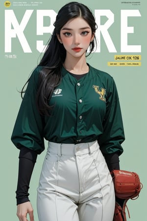 ((baseball girl,)) 1girl, standing, looking at viewer, magazine cover, hairtied, hair ornament, baseball helmet, ultra detailed, profesional lighting, artstyle, green background, 


johyun, wyntracy, hine, hakil, htt, chimai, sim, yuong01, sana, QA, aespakarina, huondey,kn,jisoo, 