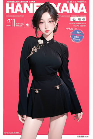 1girl, thigh up body, standing, looking at viewer, styled clothes, sharp focus, magazine cover, coloful background, 2D artstyle, outline, 

chimai,hine,hakil,yuong01,johyun,sim,haohaoulz,kn,htt,minatw,miyeon