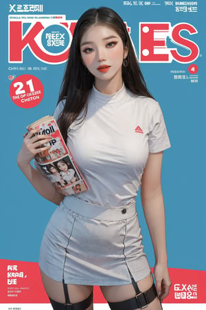 ((kpop idol girl, thigh strap, styled top, skirt,)) 1girl, thigh up, hairstyle, standing, looking at viewer, ultra detailed, profesional lighting, blue background, magazine cover

johyun, wyntracy, hine, hakil, htt, chimai, sim, yuong01, sana, QA, aespakarina, huondey,kn,jisoo,rosé