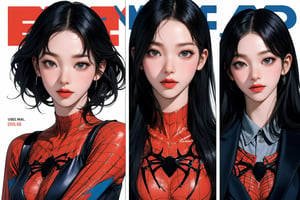 (1girl, thigh up body, spiderman cosplay,) no mask, looking at viewer, cinematic lighting, cinematic composition, hairstyle, magazine cover, 2D artstyle, split screen by 2,



johyun, wyntracy, hine, hakil, htt, chimai, sim, yuong01, sana, QA, aespakarina, huondey,kn,jisoo