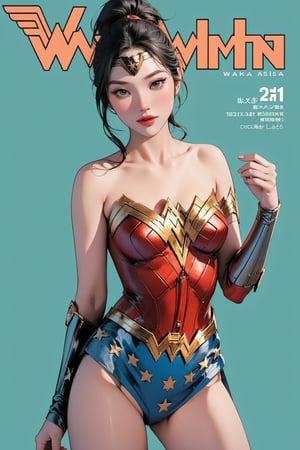 ((wonder woman,)) 1girl, hip up, standing, looking at viewer, magazine cover, hairtied, hair bow, ultra detailed, profesional lighting, green background, 


johyun, wyntracy, hine, hakil, htt, chimai, sim, yuong01, sana, QA, aespakarina, huondey,kn,jisoo, 