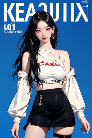 ((kpop idol girl, thigh strap, styled top, skirt,)) 1girl, kneel up, hairstyle, standing, looking at viewer, ultra detailed, profesional lighting, blue background, magazine cover

johyun, wyntracy, hine, hakil, htt, chimai, sim, yuong01, sana, QA, aespakarina, huondey,kn,jisoo, 