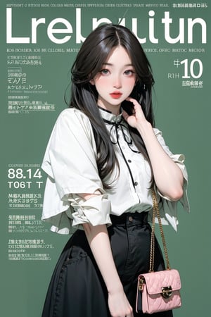 nsfw, 1girl, hip up body, looking at viewer,  different color hair, kpop idol, styled outfit, professional lighting, different hairstyle, coloful, magazine cover, best quality, masterpiece, green background,htt