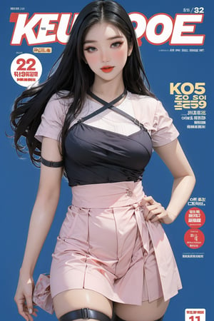 ((kpop idol girl, thigh strap, styled top, skirt,)) 1girl, thigh up, hairstyle, standing, looking at viewer, ultra detailed, profesional lighting, blue background, magazine cover

johyun, wyntracy, hine, hakil, htt, chimai, sim, yuong01, sana, QA, aespakarina, huondey,kn,jisoo,rosé