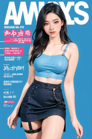 ((kpop idol girl, thigh strap, styled top, skirt,)) 1girl, kneel up, hairstyle, standing, looking at viewer, ultra detailed, profesional lighting, blue background, magazine cover

johyun, wyntracy, hine, hakil, htt, chimai, sim, yuong01, sana, QA, aespakarina, huondey,kn,jisoo, 