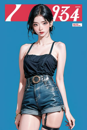 ((kpop idol girl, thigh strap, styled top, skirt,)) 1girl, thigh up, hairstyle, standing, looking at viewer, ultra detailed, profesional lighting, blue background, magazine cover

johyun, wyntracy, hine, hakil, htt, chimai, sim, yuong01, sana, QA, aespakarina, huondey,kn,jisoo,rosé