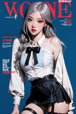 ((kpop idol girl, thigh strap, styled top, skirt,)) 1girl, thigh up, hairstyle, standing, looking at viewer, ultra detailed, profesional lighting, blue background, magazine cover

johyun, wyntracy, hine, hakil, htt, chimai, sim, yuong01, sana, QA, aespakarina, huondey,kn,jisoo,rosé