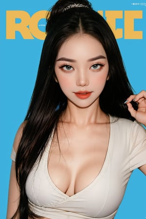 1girl, hip up body, hairstyle, looking at viewer, ultra detailed, profesional lighting, blue background, magazine cover

johyun, wyntracy, hine, hakil, htt, chimai, sim, yuong01, sana, QA, aespakarina, huondey,kn,jisoo,rosé