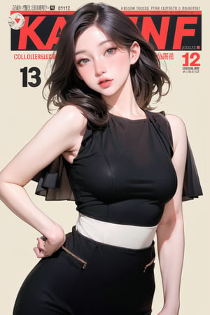 1girl, hip up body, looking at viewer, styled clothes, sharp focus, magazine cover, coloful background, 2D artstyle, outline, 

chimai,hine,hakil,yuong01,johyun,sim,haohaoulz,kn,htt,minatw