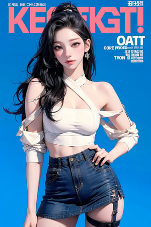 ((kpop idol girl, thigh strap, styled top, skirt,)) 1girl, kneel up, hairstyle, standing, looking at viewer, ultra detailed, profesional lighting, blue background, magazine cover

johyun, wyntracy, hine, hakil, htt, chimai, sim, yuong01, sana, QA, aespakarina, huondey,kn,jisoo, 