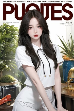 ((nsfw, hip up body,)) colorful clothes, styled clothes, looking straight at viewer, 1girl, professional lighting, best quality, sharp focus, pisces, magazine cover,pisces,magazine cover,htt