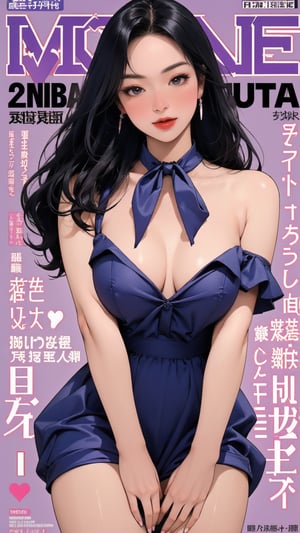 1girl, looking at viewer, thigh up body, stocking, earings, blush, lustful emotion, nsfw, purple background, hairstyle, styled clothes, cutout clothes, dynamic composition, ultra detailed, best quality, sharp focus, magazine cover, outline, 2D artstyle,aespakarina,htt,sim