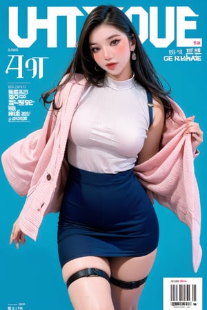 ((kpop idol girl, thigh strap, styled top, skirt,)) 1girl, kneel up, hairstyle, standing, looking at viewer, ultra detailed, profesional lighting, blue background, magazine cover

johyun, wyntracy, hine, hakil, htt, chimai, sim, yuong01, sana, QA, aespakarina, huondey,kn,jisoo, 