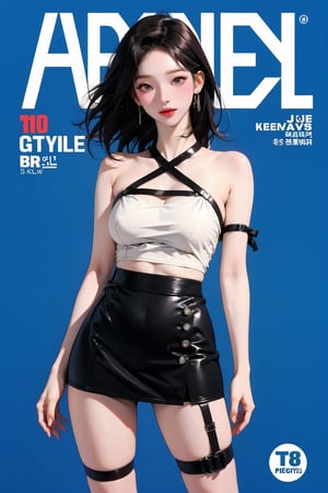 ((kpop idol girl, thigh strap, styled top, skirt,)) 1girl, kneel up, hairstyle, standing, looking at viewer, ultra detailed, profesional lighting, blue background, magazine cover

johyun, wyntracy, hine, hakil, htt, chimai, sim, yuong01, sana, QA, aespakarina, huondey,kn,jisoo, 