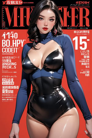lustful, dangerous, ((maiden,)) thigh up body, 1girl, looking at viewer, intricate clothes, shiny, professional lighting, different hairstyle, coloful outfit, magazine cover, outline, chimai