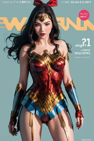 ((wonder woman,)) 1girl, thigh up, standing, looking at viewer, magazine cover, hairtied, hair bow, ultra detailed, profesional lighting, green background, 


johyun, wyntracy, hine, hakil, htt, chimai, sim, yuong01, sana, QA, aespakarina, huondey,kn,jisoo, 