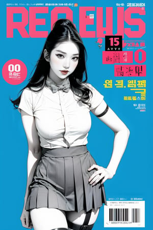 ((kpop idol girl, thigh strap,, styled top, color pleated skirt,)) 1girl, kneel up, hairstyle, standing, looking at viewer, ultra detailed, profesional lighting, blue background, magazine cover

johyun, wyntracy, hine, hakil, htt, chimai, sim, yuong01, sana, QA, aespakarina, huondey,kn,jisoo, 