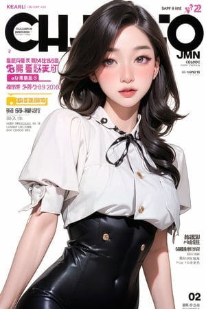 1girl, hip up body, looking at viewer, styled clothes, sharp focus, magazine cover, coloful background, 2D artstyle, outline, 

chimai,hine,hakil,yuong01,johyun,sim,haohaoulz,kn,htt,minatw