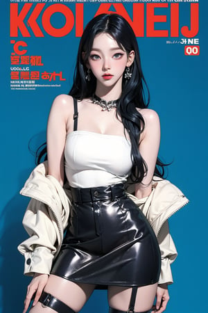 ((kpop idol girl, thigh strap, styled top, skirt,)) 1girl, kneel up, hairstyle, standing, looking at viewer, ultra detailed, profesional lighting, blue background, magazine cover

johyun, wyntracy, hine, hakil, htt, chimai, sim, yuong01, sana, QA, aespakarina, huondey,kn,jisoo, 