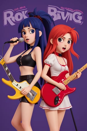 An anime two gothic Girls rockband cover front