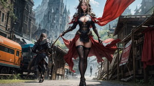 full body, 1girl, looking at viewer, hot chicks, large breasts, red huntress, armor, detailed clothing, cutout clothing, hair accessories, different hairstyle, earrings, pussy edge,
cinematic composition, dynamic composition, dynamic angle, fantasy, science fiction,
digital painting, official art, unity 8k wallpaper, masterpiece, best quality, ,chimaiv7,chimaiv2