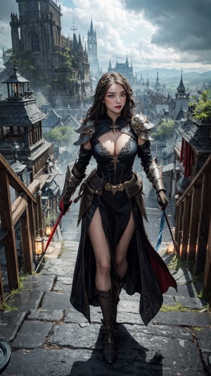 full body, 1girl, looking at viewer, large breasts, red huntress, armor, detailed clothing, cutout clothing, hair accessories, different hairstyle, earrings, pussy edge,
cinematic composition, dynamic composition, dynamic angle, fantasy, science fiction,
digital painting, official art, unity 8k wallpaper, masterpiece, best quality, ,chimaiv7,chimaiv2