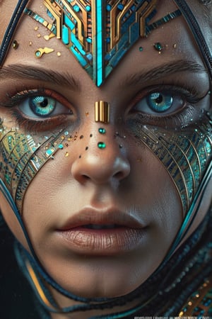 beautiful android RAW upper body photo, beautiful detailed face, ultra realistic, concept art, intricate details, highly detailed, photorealistic, octane render, 8 k, unreal engine. art by Mark Seliger and Alessio Albi, ((cosmic topaz eyes)) wet eyeliner,  perfecteyes ((topaz))