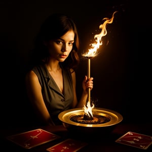 a flaming playing card with a spade, in the style of ingrid baars, digital art techniques, alessio albi, caras ionut, dark gray and gold, wallpaper, 8k 3d
