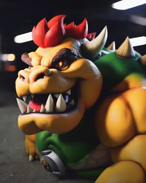 photo portrait of Bowser in real life, real