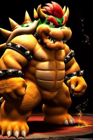 modelshoot style, (extremely detailed 8k wallpaper), bowser nude, Intricate, High Detail, dramatic