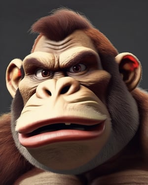 photo portrait of Donkey Kong DK in real life, real