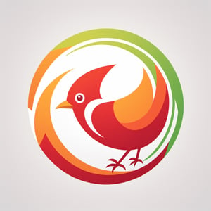 ((vector illustration, flat design)), (((logo bird with open wing:1.3))), (facing right:1.2) simple design elements, ((red orange white green palette:1.3)), white background, high quality, ultra-detailed, professional, modern style, eye-catching emblem, creative composition, sharp lines and shapes, stylish and clean, appealing to the eye, striking visual impact, playful and dynamic, crisp and vibrant colors, vivid color scheme, attractive contrast, bold and minimalistic, artistic flair, lively and energetic feel, catchy and memorable design, versatile and scalable graphics, modern and trendy aesthetic, fluid and smooth curves, professional and polished finish, artistic elegance, unique and original concept, vector art illustration