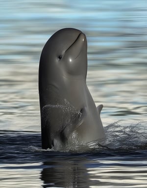 Irrawaddy dolphin, Pesut Mahakam (Orcaella brevirostris), ((Masterpiece)), ((Immersive)), ((Vibrant)), ((Astounding)), ((4K)), ((Breathtaking)), Indonesian, River, raw photo, Untouched photo, original photo, from behind shot, RAW Image, cinematic lighting, Filmic illumination, Evocative lighting, Dramatic lighting, Wide aperture, Isolated subject, Blurry background