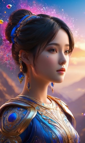 masterpiece, best quality, (extremely detailed CG unity 8k wallpaper, masterpiece, best quality, ultra-detailed, best shadow), (detailed background), (beautiful detailed face, beautiful detailed eyes), High contrast, (best illumination, an extremely delicate and beautiful),1girl,((colourful paint splashes on transparent background, dulux,)), ((caustic)), dynamic angle,beautiful detailed glow,full body,beautymix,Renaissance Sci-Fi Fantasy