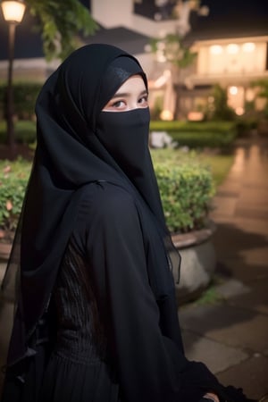 (best quality,4k,8k,highres,masterpiece:1.2),ultra-detailed,(realistic,photorealistic,photo-realistic:1.37),beautiful young woman hijab, ((wearing veil hijab)),15yo old, modeling hijab, graveline,full_body, in the dark, dark_background,Detailedface