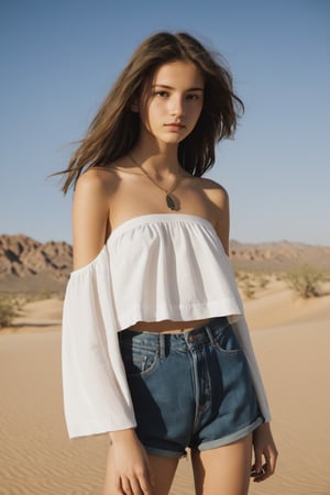 18 years old girl in the desert 