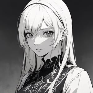 ultra-high res, ultra-detailed, beautiful and aesthetic, perfect detailed face, detailed eyes, highly detailed,ultra-detailed, extremely detailed CG unity 8k,(masterpiece, top quality, best quality, official art, beautiful and aesthetic:1.2), 1girl, urban clothes, monochrome, grayscale, flat color