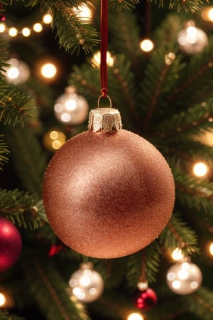 A close-up of a ornament hanging on a Christmas tree.,DonMN30nChr1stGh0sts