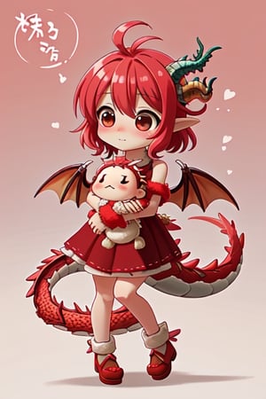 a dragon cute,dragon wool,chibi,IncrsNikkeProfile