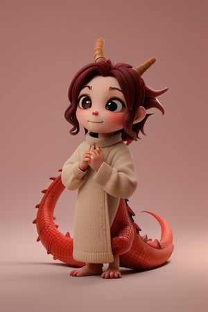 a dragon cute,dragon wool,chibi,IncrsNikkeProfile