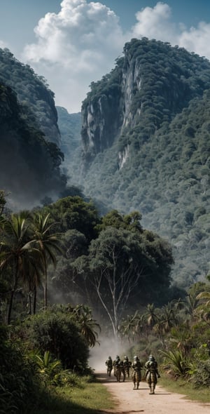 Roman soldiers having strong body hunting in jungles 3d 4k images 