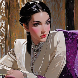 portrait of a sophisticated girl,20yo,sitting in cafe,alluring neighbor's wife,clear facial features,detailed exquisite face,perfect female form,hourglassfigure,elegant jacket on dress,detailed backdrop,(Flamingo Pink,Stained Beige,Purple Gray,Creamy White color),
trending on artstation,perfect composition,cinematic lighting,anime vibes, Kugisaki nobara,(close up),by Karol Bak, Alessandro Pautasso and Hayao Miyazaki
BREAK A realistic photo of modern luxury cafe in winder resort1,snow,tree,winter resort1