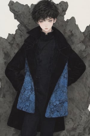 Extreme detailed,Realistic,aesthetic art,takato yamamoto style,
official art, extremely detailed, Extreme Realistic, ((full body shot)), Nordic beautiful teen tom boy, female cross dresser, ((flat chest)), beautifully detailed eyes, detailed fine nose, detailed fingers, wearing extremely detailed luxury male Prince Albert coat, high quality, beautiful high Detailed white short hair,aesthetic portrait,Anime ,abmhandsomeguy,miyo