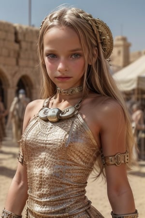 teen girl, good fit body, slave, slave collar, wrist_cuffs, ancient middle east slave market, (slave dress covering breasts and hips:1.2), sfw

masterpiece, high quality animation, aesthetic photo, pore and detailed, intricate detailed, graceful and beautiful textures, RAW photo, 16K, (cowboy shot), cinematic lighting,high detailed, ultra detailed, ambient lighting, high resolution, world-class official images, impressive visual, perfect composition,